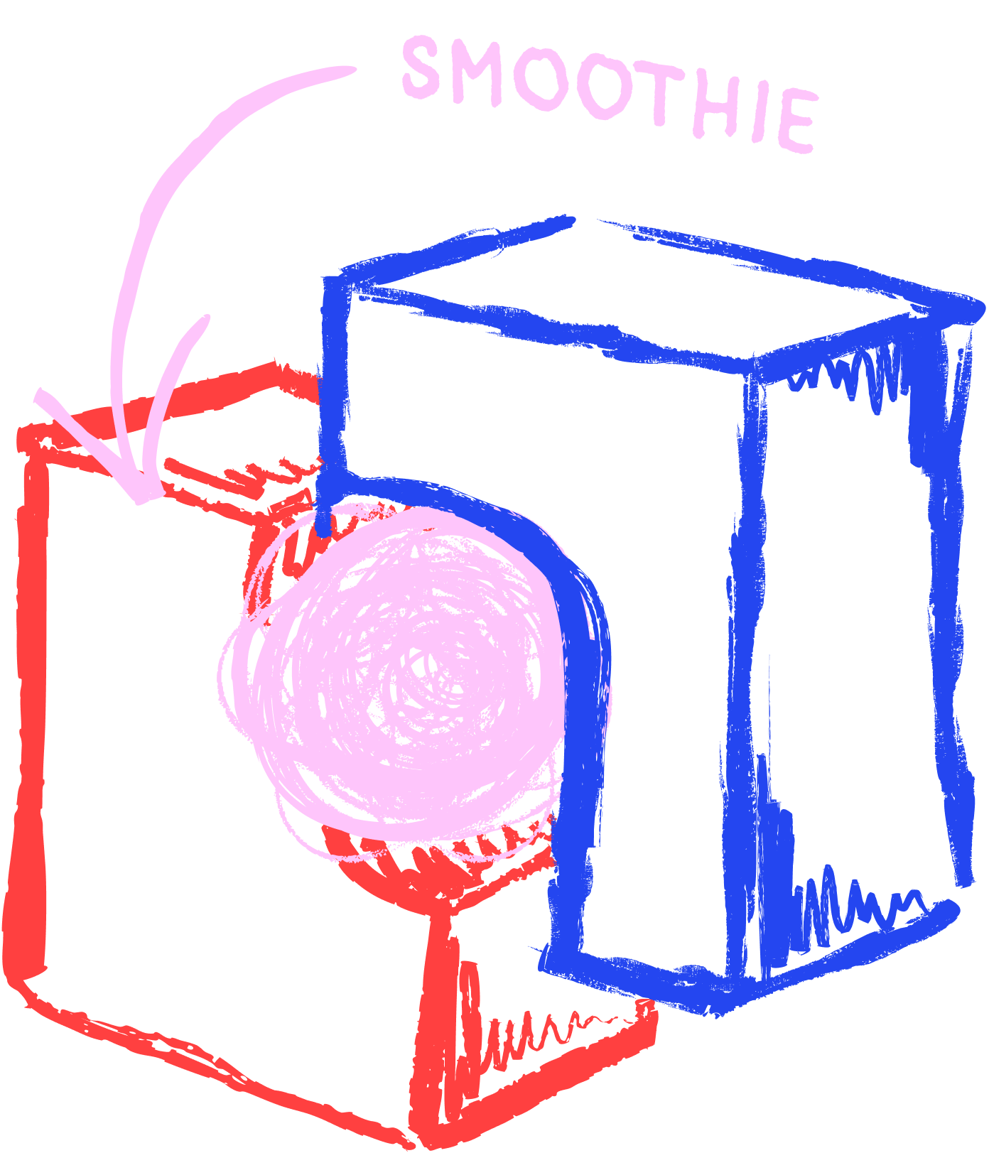 Smoothie scribble decoration