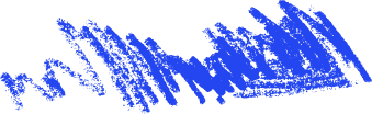 Blue zigzag scribble decoration